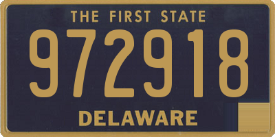 DE license plate 972918