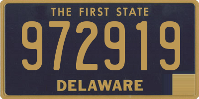 DE license plate 972919