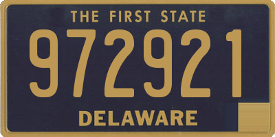 DE license plate 972921