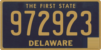 DE license plate 972923