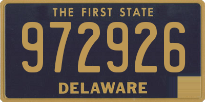 DE license plate 972926