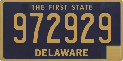 DE license plate 972929