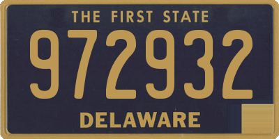 DE license plate 972932