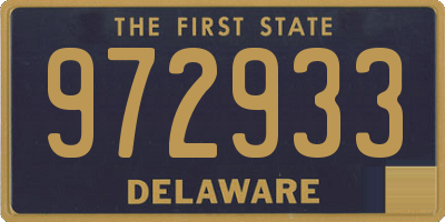 DE license plate 972933