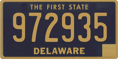 DE license plate 972935