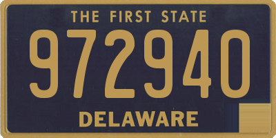 DE license plate 972940