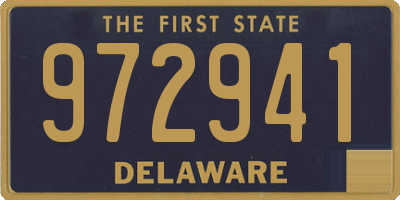 DE license plate 972941