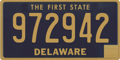 DE license plate 972942