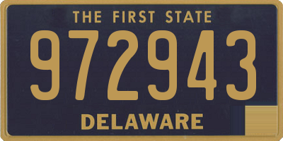 DE license plate 972943