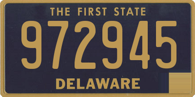 DE license plate 972945