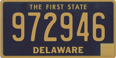 DE license plate 972946