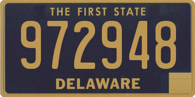 DE license plate 972948