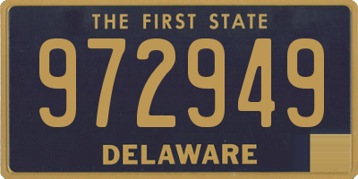 DE license plate 972949