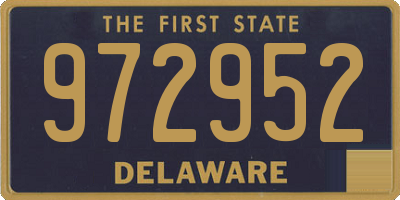 DE license plate 972952