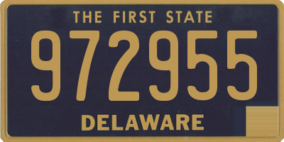 DE license plate 972955