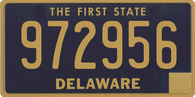 DE license plate 972956