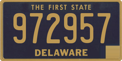 DE license plate 972957