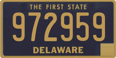 DE license plate 972959