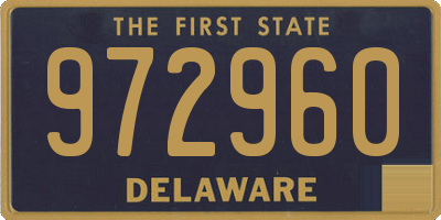 DE license plate 972960