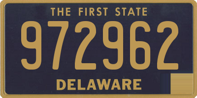 DE license plate 972962