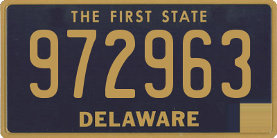 DE license plate 972963