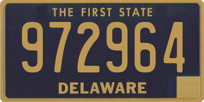 DE license plate 972964