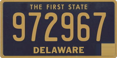 DE license plate 972967