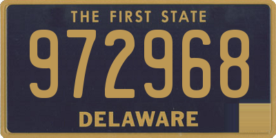 DE license plate 972968