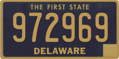 DE license plate 972969