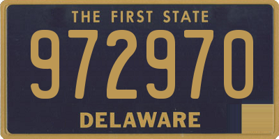 DE license plate 972970