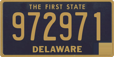 DE license plate 972971