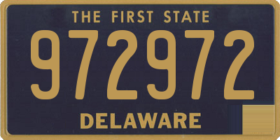 DE license plate 972972