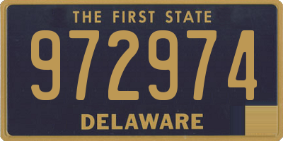 DE license plate 972974