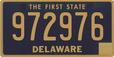 DE license plate 972976