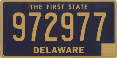 DE license plate 972977