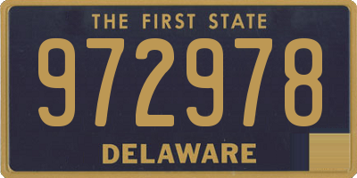 DE license plate 972978