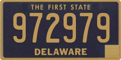 DE license plate 972979