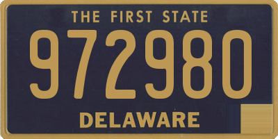 DE license plate 972980