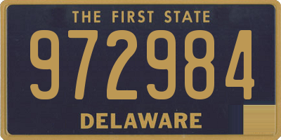 DE license plate 972984