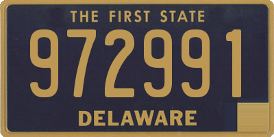 DE license plate 972991