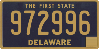 DE license plate 972996