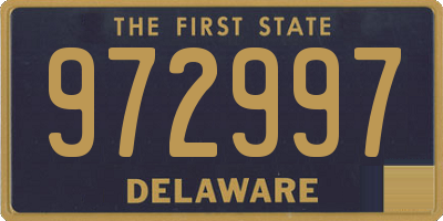 DE license plate 972997