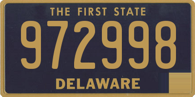 DE license plate 972998