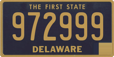 DE license plate 972999