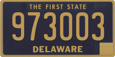 DE license plate 973003