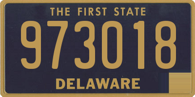 DE license plate 973018