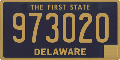 DE license plate 973020