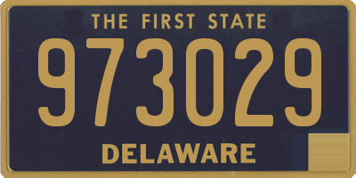 DE license plate 973029