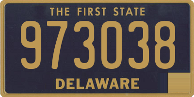 DE license plate 973038