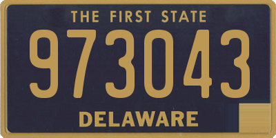 DE license plate 973043